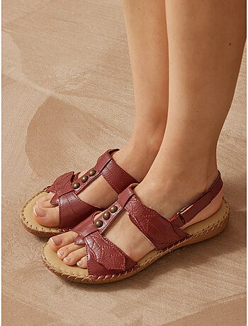 Sandales ultra souples en cuir - PEDICONFORT