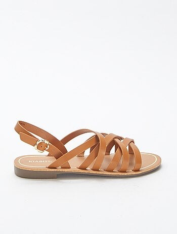 Sandales unies multi-brides