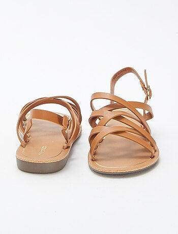 Sandales unies multi-brides