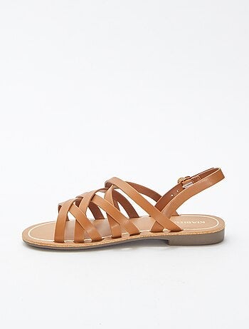 Sandales unies multi-brides