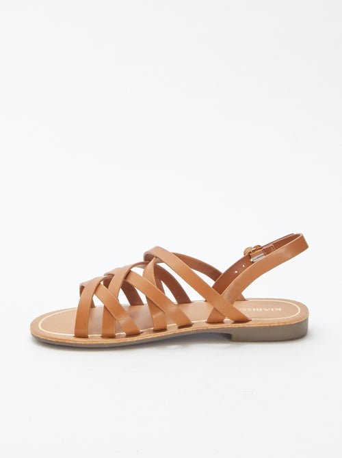 Sandales unies multi-brides - Kiabi