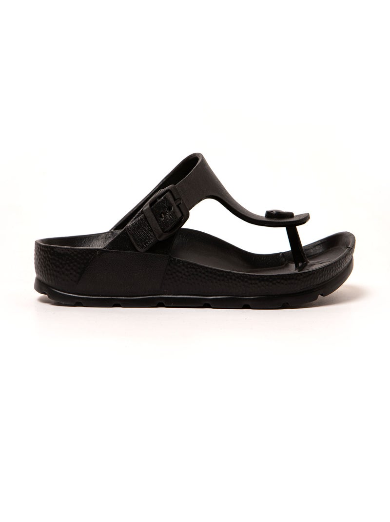 Sandales unisex Brasileras semelle en gomme Noir - Kiabi