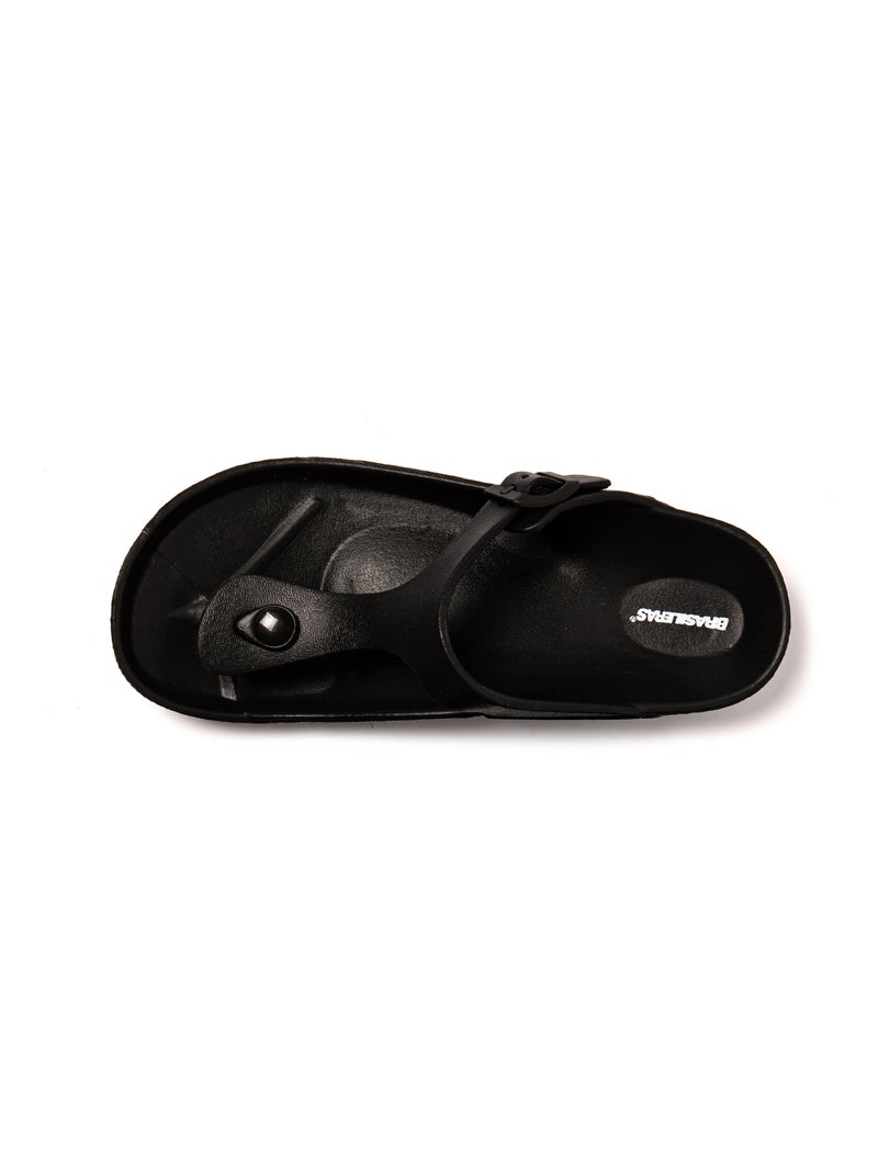 Sandales unisex Brasileras semelle en gomme Noir - Kiabi