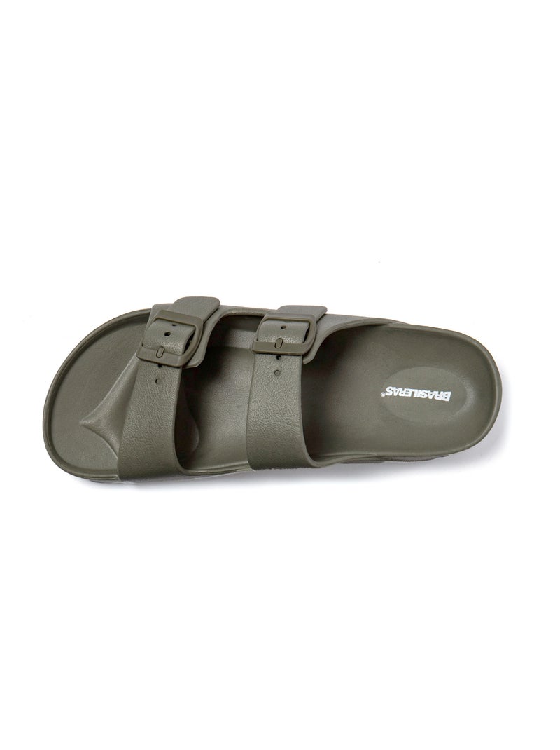 Sandales unisex Brasileras semelle en gomme Vert foncé - Kiabi