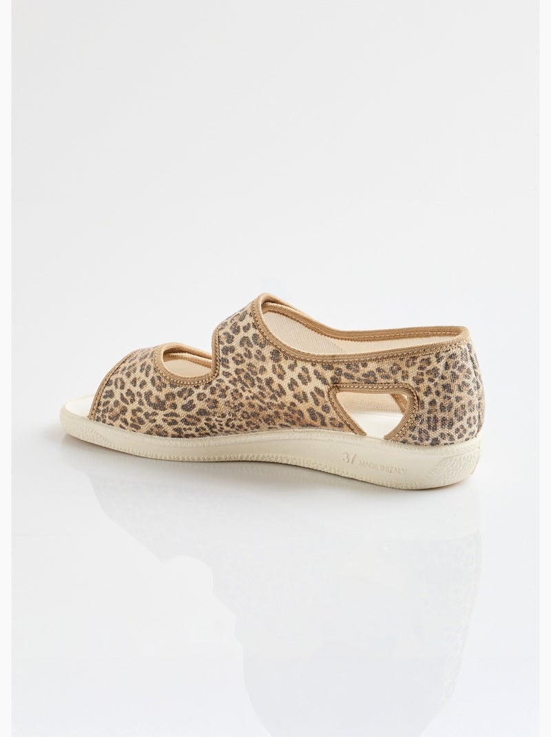 Sandales vegan largeur confort - Afibel Beige - Kiabi