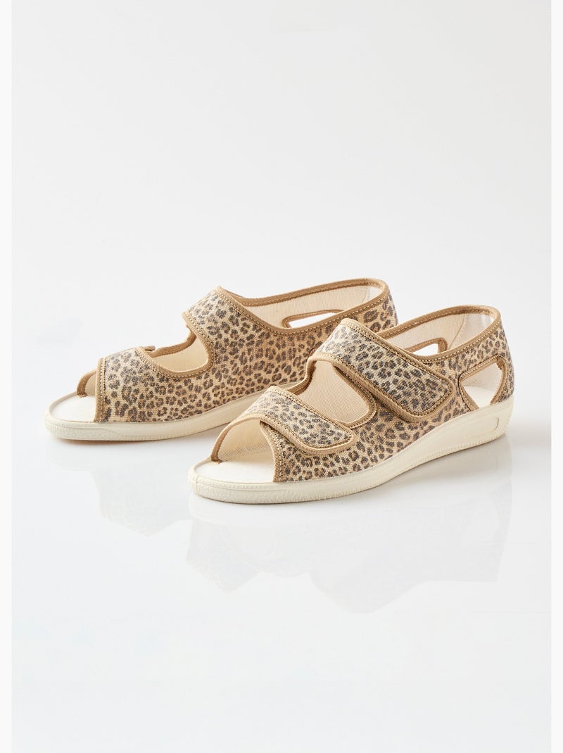 Sandales vegan largeur confort - Afibel Beige - Kiabi