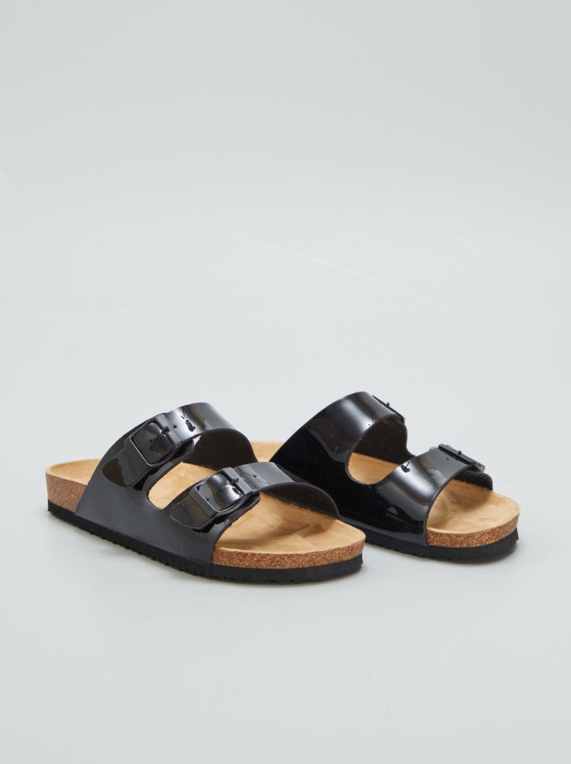 Sandales vernies Noir - Kiabi