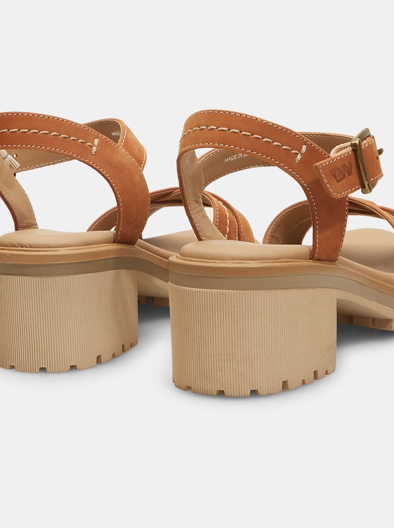 Sandales Weinbrenner en nubuck avec talon 5 cm BATA Bronze - Kiabi