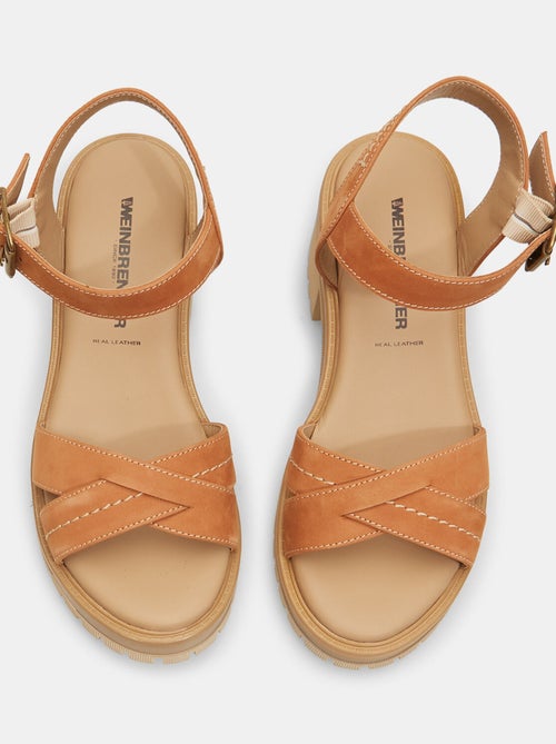 Sandales Weinbrenner en nubuck avec talon 5 cm BATA - Kiabi Sandales Weinbrenner en nubuck avec talon 5 cm BATA - Kiabi