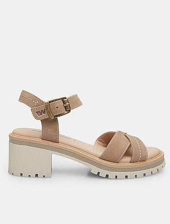 Sandales Weinbrenner en nubuck avec talon 5 cm BATA