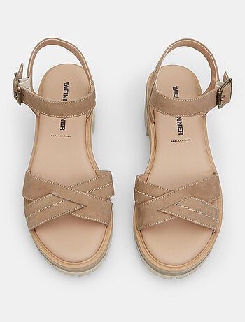 Sandales Weinbrenner en nubuck avec talon 5 cm BATA