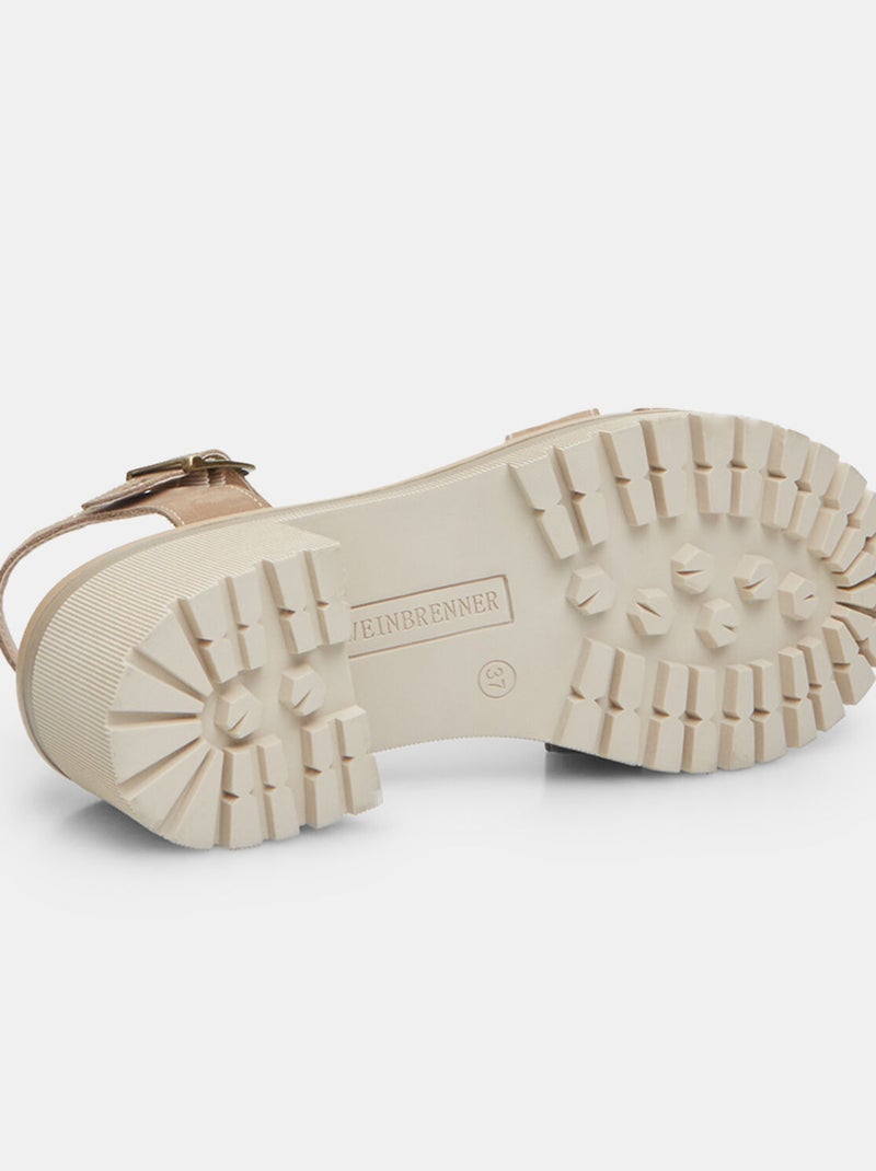 Sandales Weinbrenner en nubuck avec talon 5 cm BATA Taupe - Kiabi