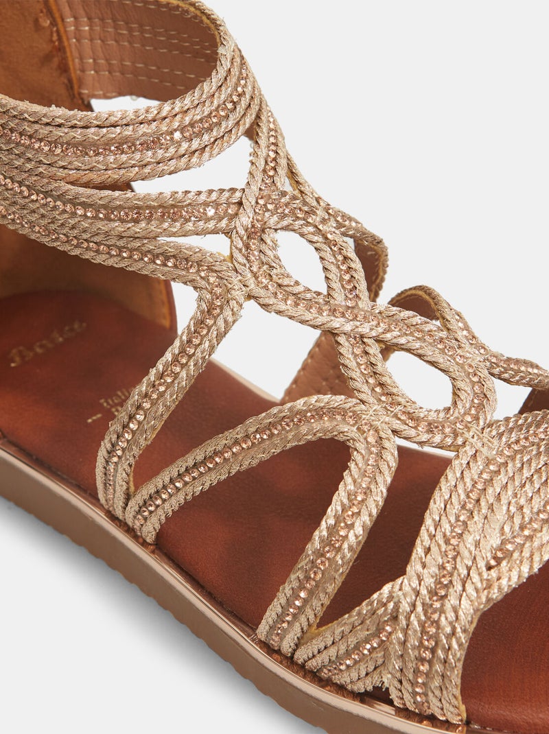 Sandales zippée confortables Bronze - Kiabi