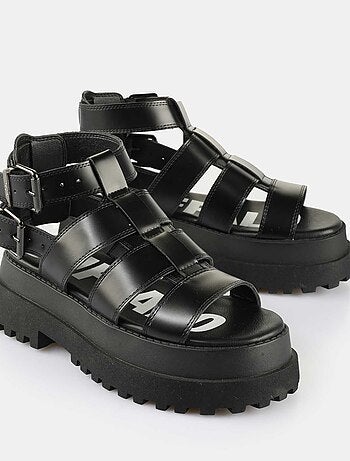 Sandales/nu Pieds Buffalo Noir