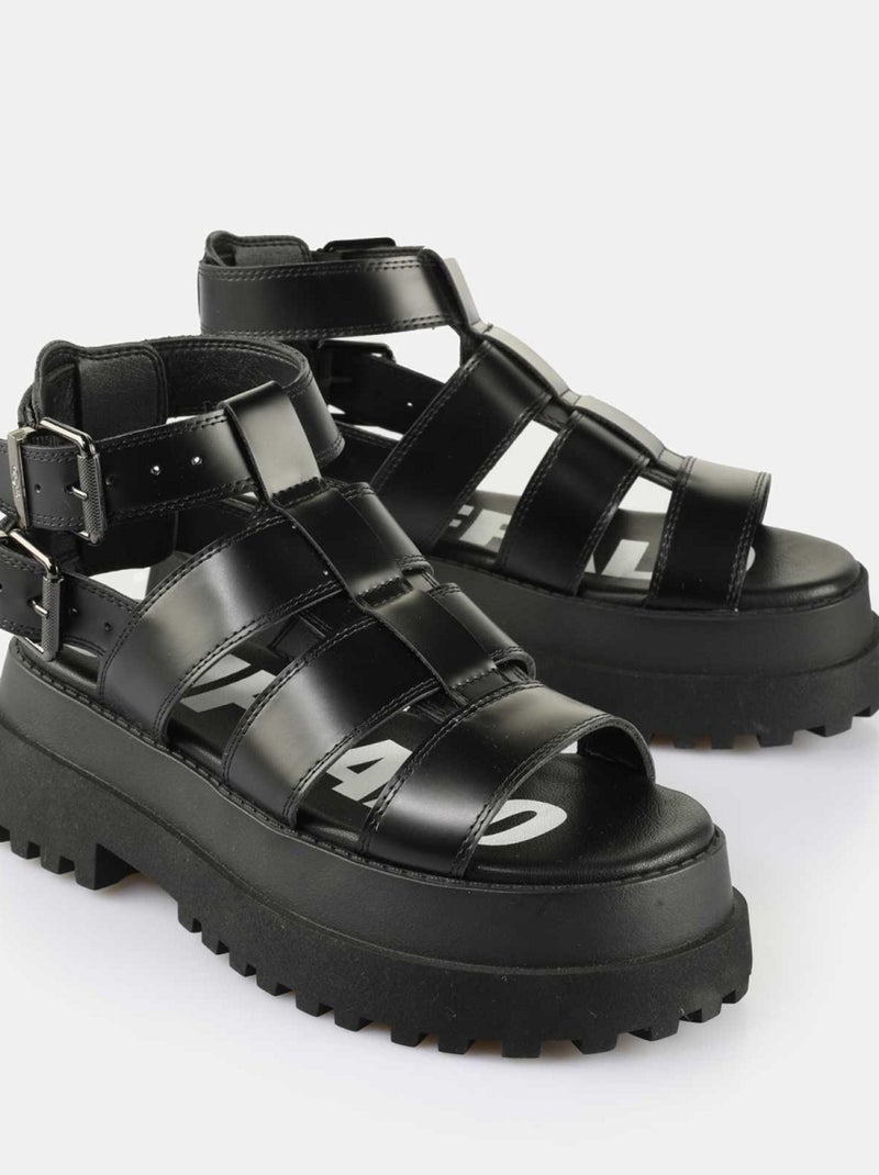 Sandales/nu Pieds Buffalo Noir Noir - Kiabi