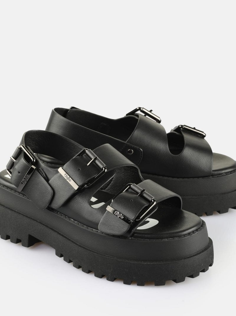 Sandales/nu Pieds Buffalo Noir Noir - Kiabi