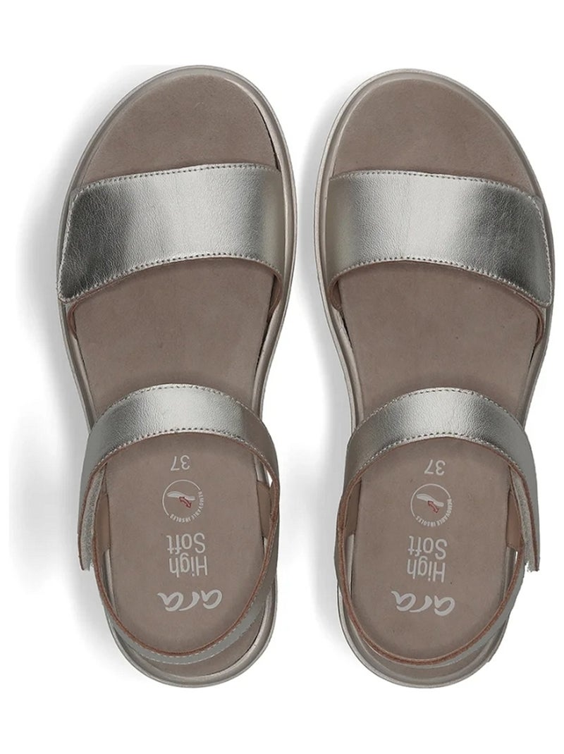 Sandales/nu Pieds Femme Ara Argent - Kiabi
