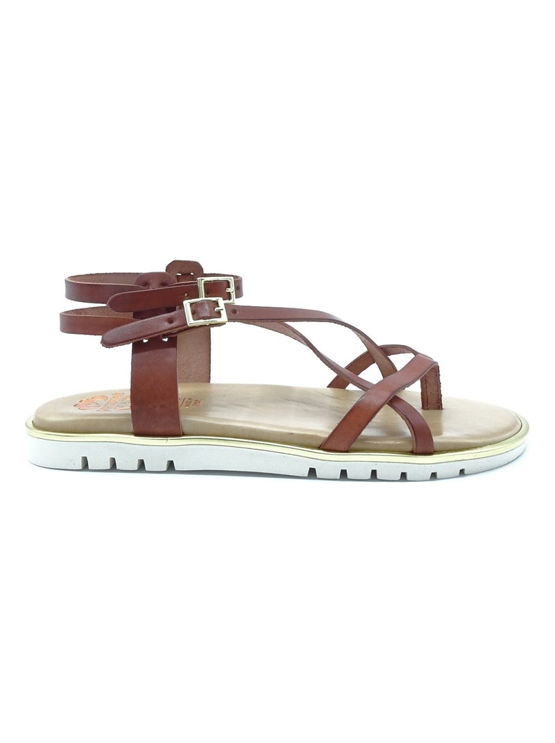 Sandales/nu Pieds Femme Porronet Marron - Kiabi