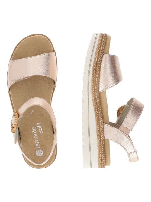 Sandales/nu Pieds Remonte Beige - Kiabi