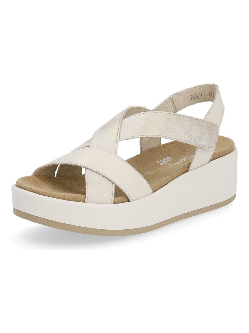 Sandales/nu Pieds Remonte Blanc Blanc - Kiabi
