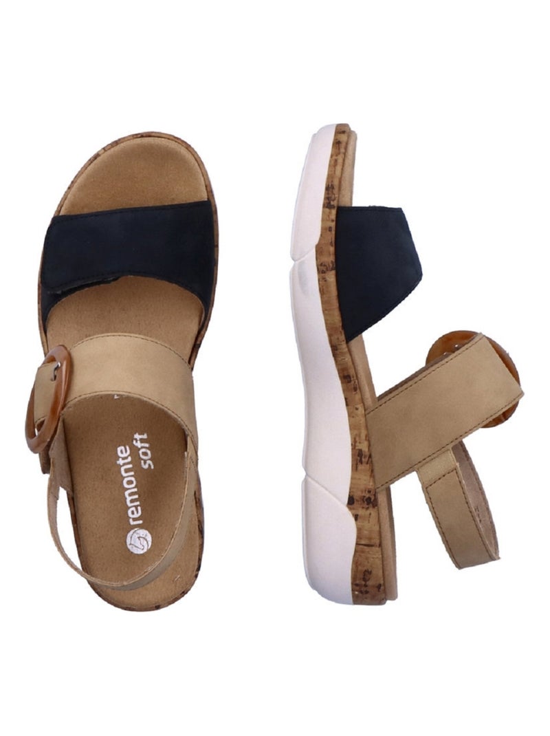 Sandales/nu Pieds Remonte Noir Noir - Kiabi