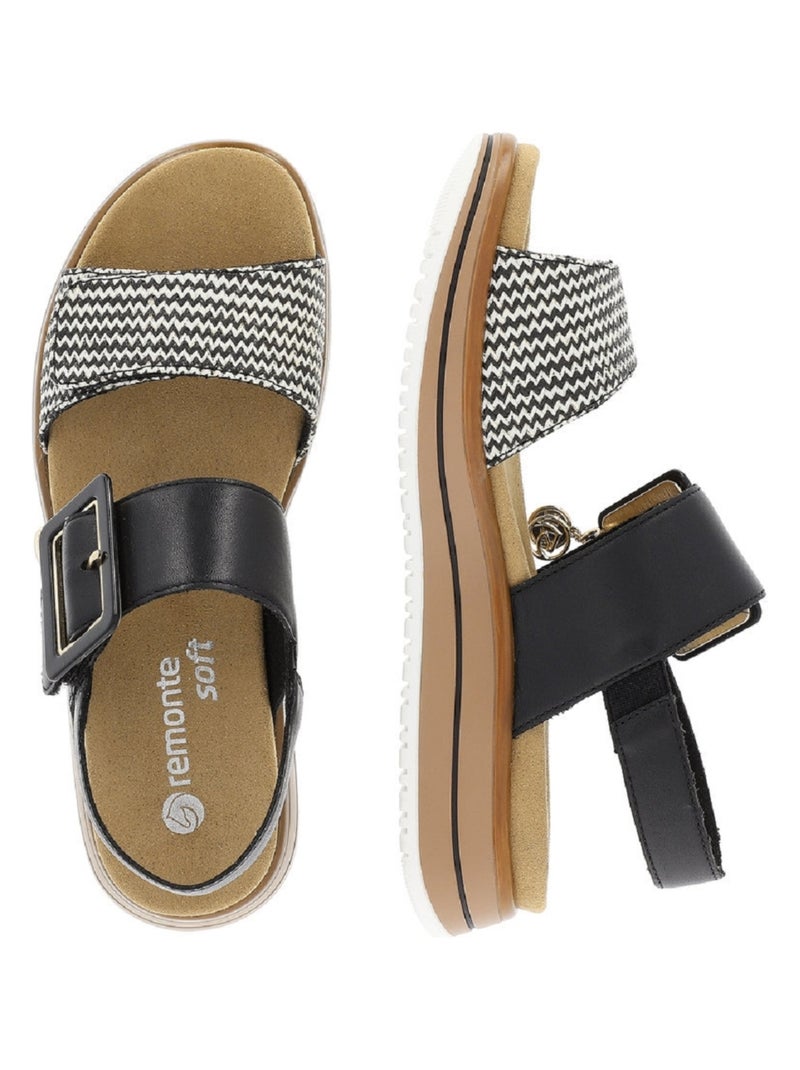 Sandales/nu Pieds Remonte Noir Noir - Kiabi