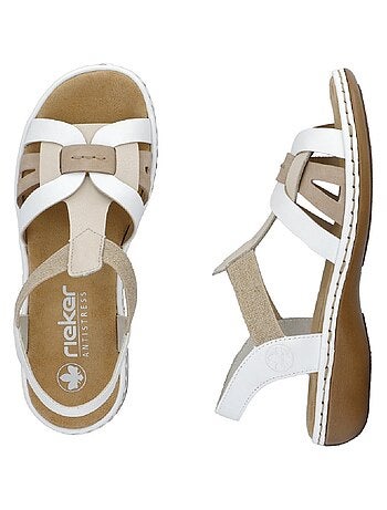 Sandales/nu Pieds Rieker Blanc