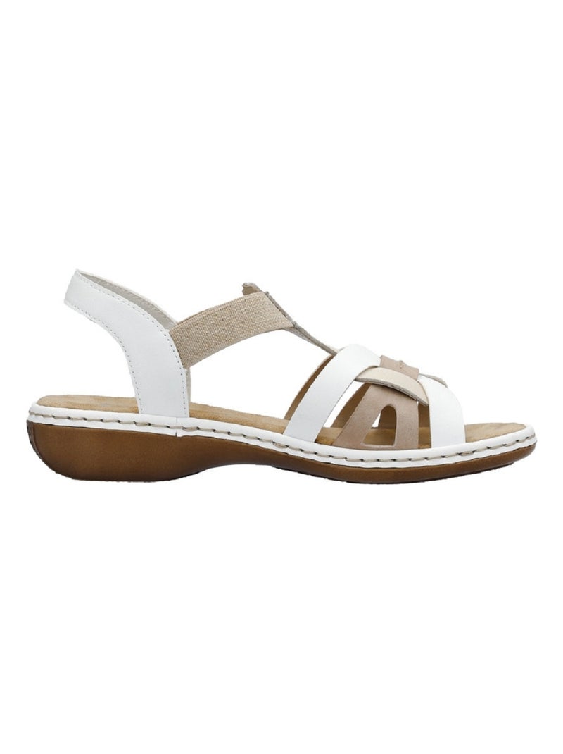 Sandales/nu Pieds Rieker Blanc Blanc - Kiabi