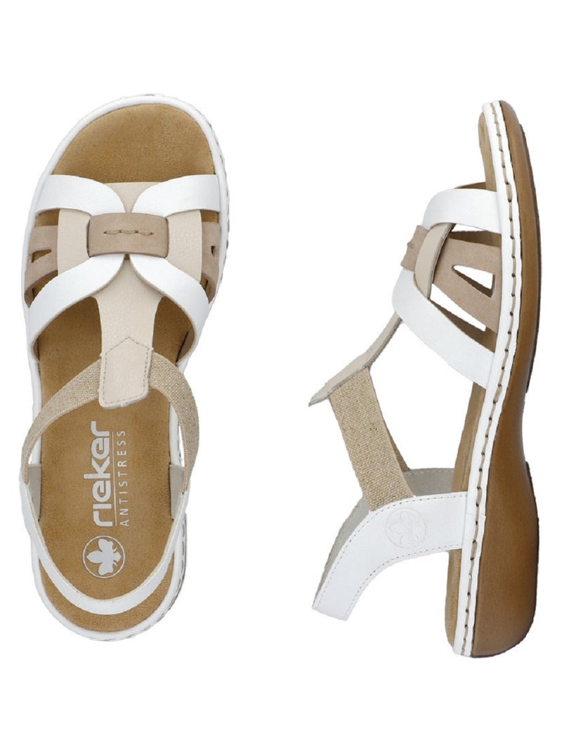 Sandales/nu Pieds Rieker Blanc Blanc - Kiabi