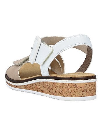 Sandales/nu Pieds Rieker Blanc