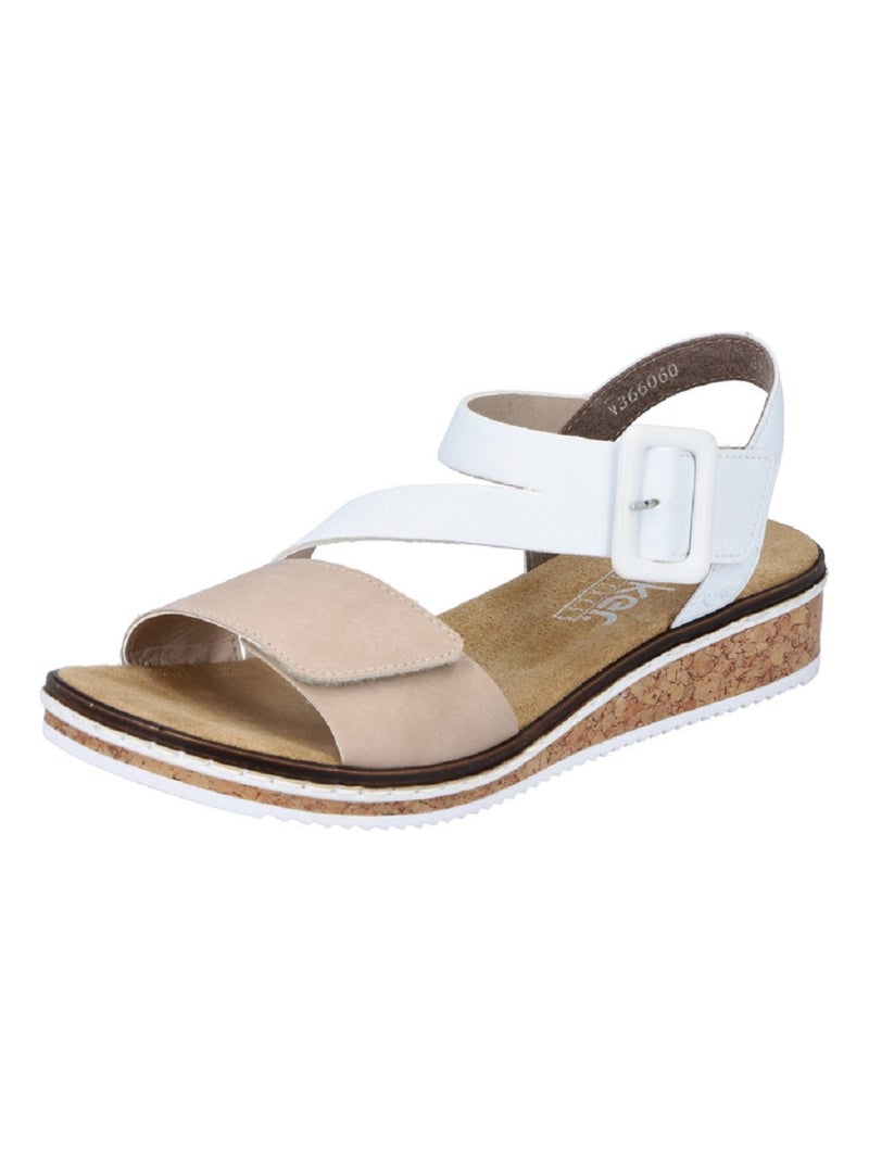Sandales/nu Pieds Rieker Blanc Blanc - Kiabi