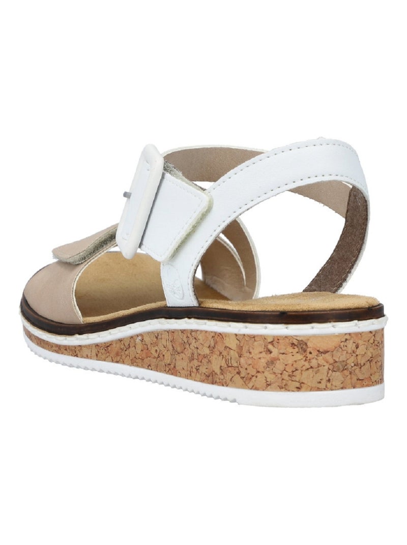 Sandales/nu Pieds Rieker Blanc Blanc - Kiabi