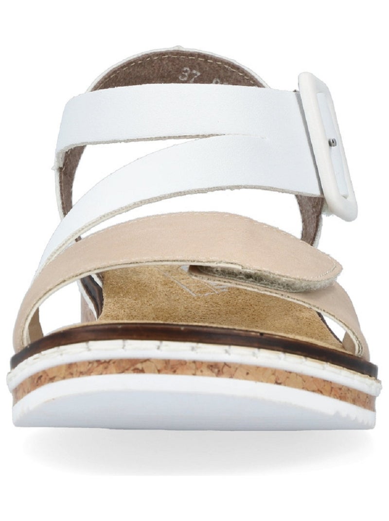 Sandales/nu Pieds Rieker Blanc Blanc - Kiabi