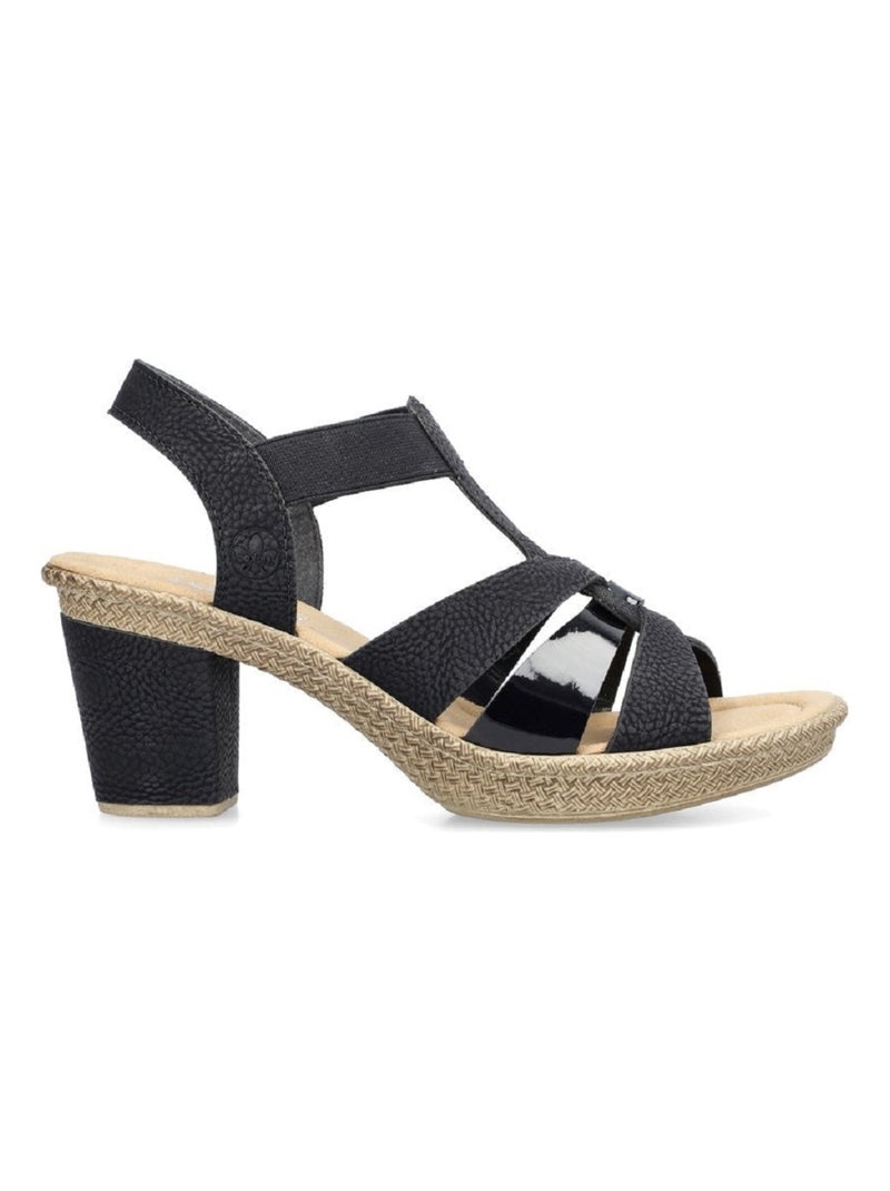 Sandales/nu Pieds Rieker Noir Noir - Kiabi