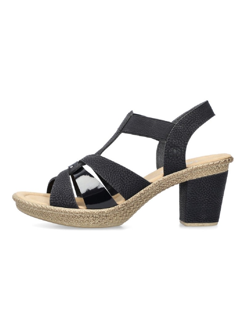 Sandales/nu Pieds Rieker Noir Noir - Kiabi