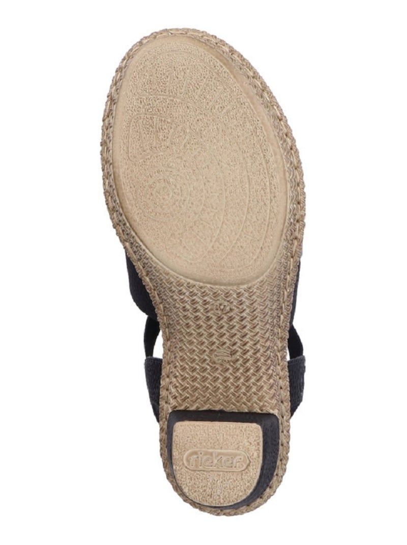 Sandales/nu Pieds Rieker Noir Noir - Kiabi
