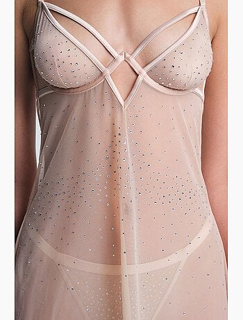 Sandy babydoll à détail pierre, sans rembourrage, sans armatures penti
