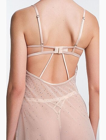 Sandy babydoll à détail pierre, sans rembourrage, sans armatures penti