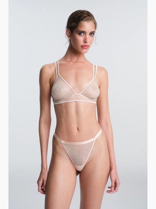 Sandy soutien-gorge orné de pierres, sans armature, sans rembourrage penti - Kiabi Sandy soutien-gorge orné de pierres, sans armature, sans rembourrage penti - Kiabi