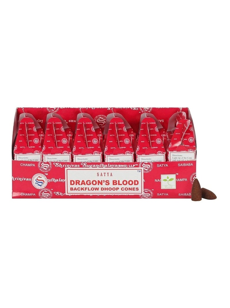 Sang de dragon - 6 boites de 24 cônes d'Encens à refoulement Marron - Kiabi