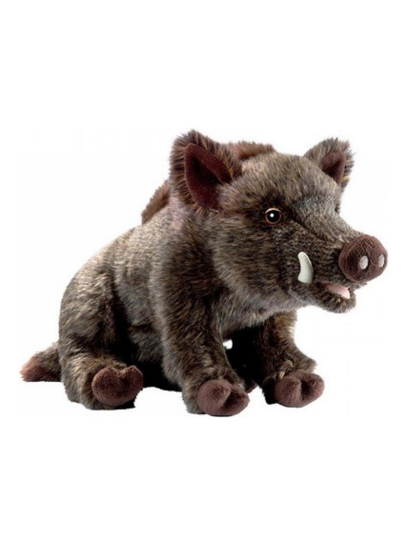 Sanglier Couché peluche 35cm Marron - Kiabi
