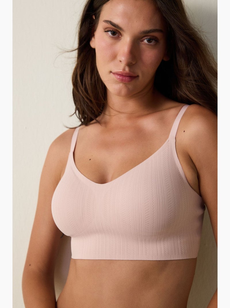 Sans coutures, sans armatures, bonnets amovibles penti Rose dragée - Kiabi