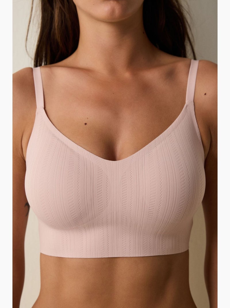 Sans coutures, sans armatures, bonnets amovibles penti Rose dragée - Kiabi