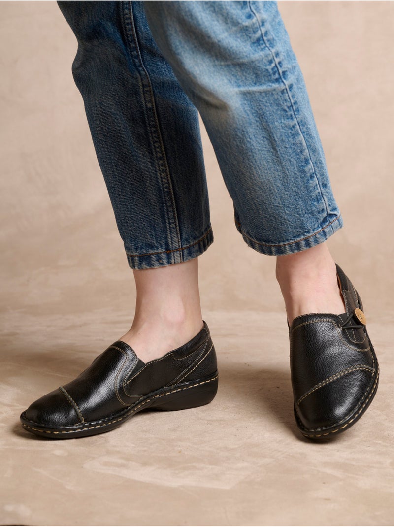 Sans-gêne cuir tannage végétal - PEDICONFORT Noir Noir - Kiabi