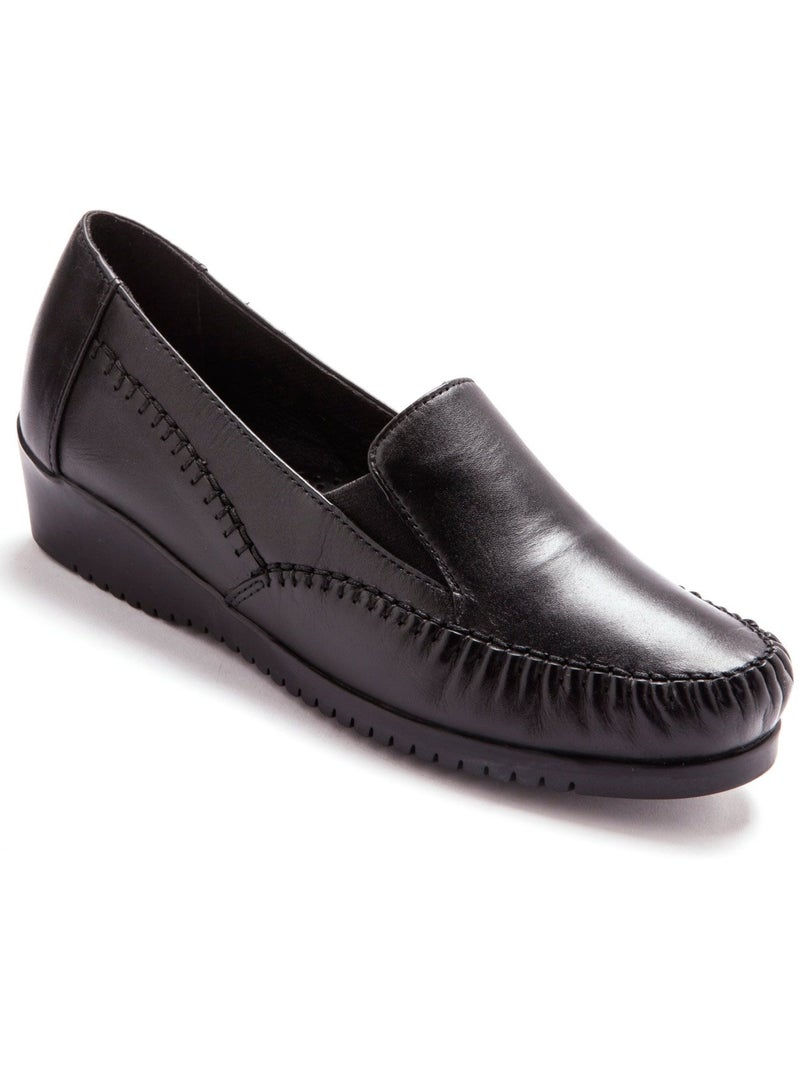 Sans-gêne élastiqués cuir - pediconfort Noir Noir - Kiabi