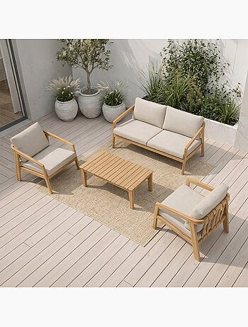 SAPA Salon de jardin 4 places en acacia