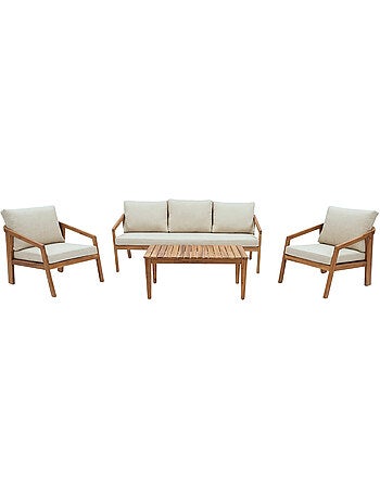 SAPA Salon de jardin 5 places en acacia