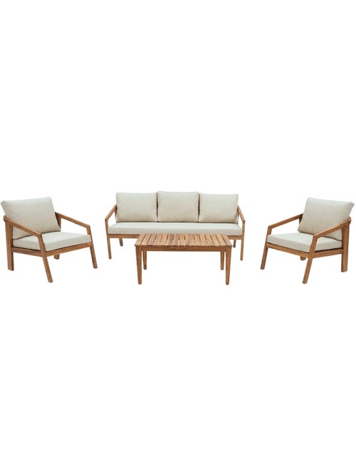 SAPA Salon de jardin 5 places en acacia - Kiabi