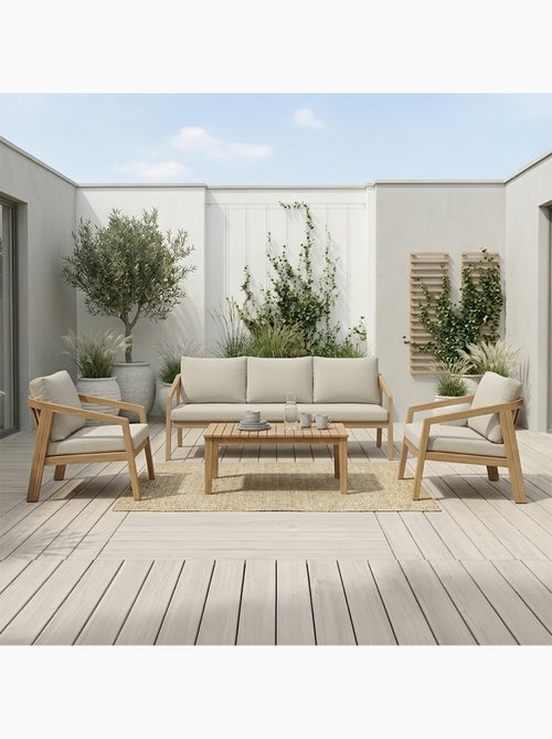 SAPA Salon de jardin 5 places en acacia - Kiabi