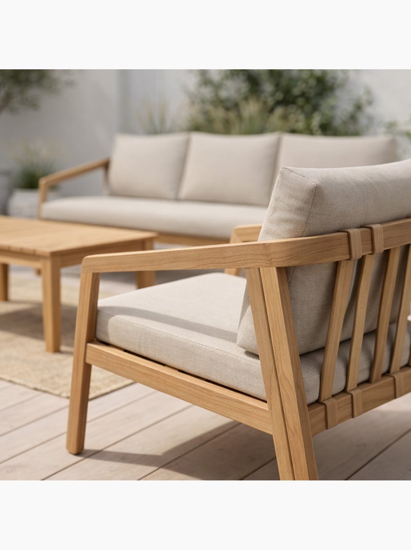 SAPA Salon de jardin 5 places en acacia Marron - Kiabi